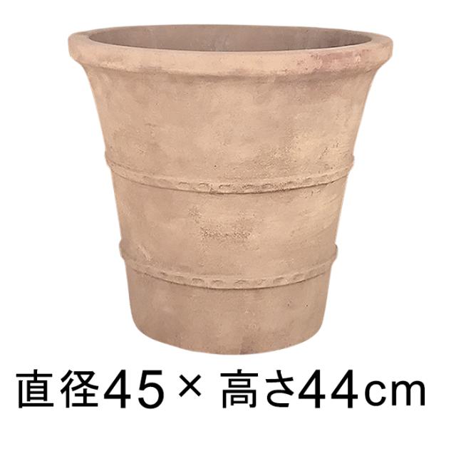 植木鉢 大型 横ライン丸型 アンティーク 素焼き鉢 テラコッタ RV 45cm 34リットル ショコラ メーカー直送 日時指定不可 同梱不可 代引不可 返品不可【rv0976ll】の通販は