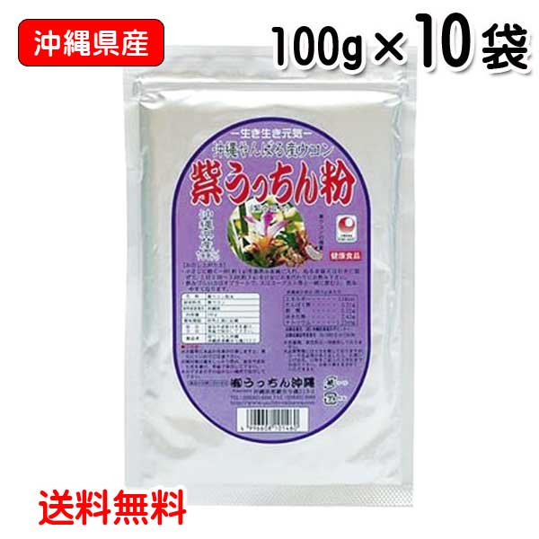 ウコン サプリ 粉末 紫うっちん粉 100g×10袋セット 詰替えアルミ袋 沖縄県産 紫ウコン ガジュツ うっちん 送料無料 うっちん沖縄