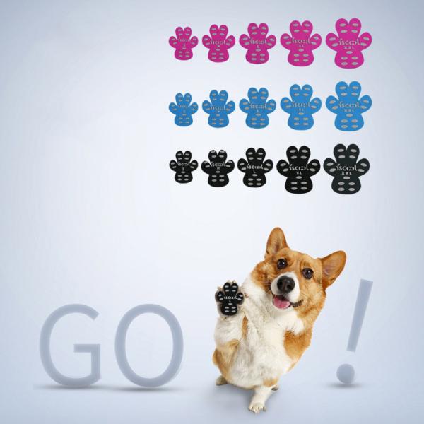 犬 靴下 セット　一枚48円 滑り止め 肉球シール 400枚 犬の靴 フットパッド 犬用　商品動画あり 一年間分 散歩用 足裏シール 犬靴 ドッグシューズ 脱げない 保護の通販は