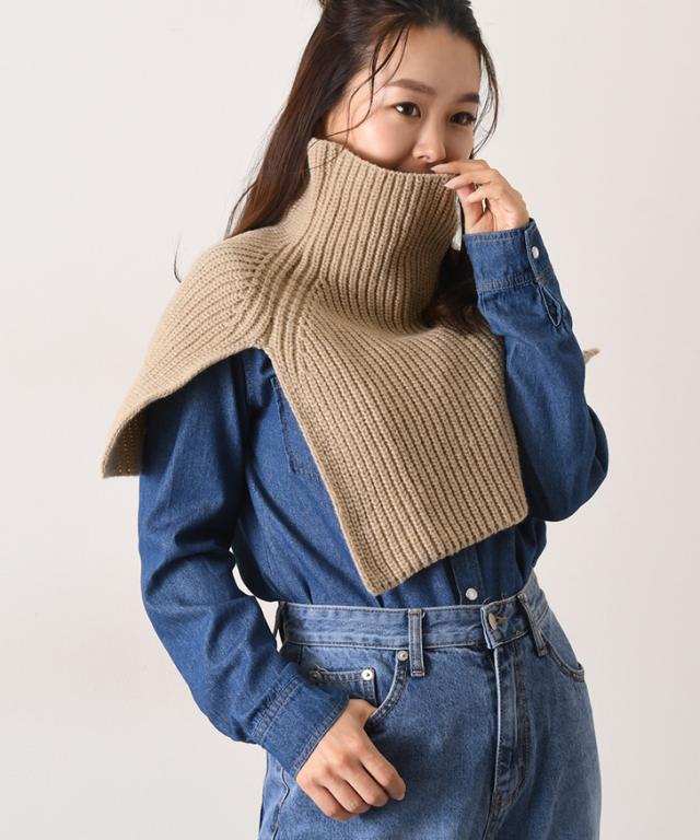 新作 タートルネック リブニット ケープ レディース ニットケープ