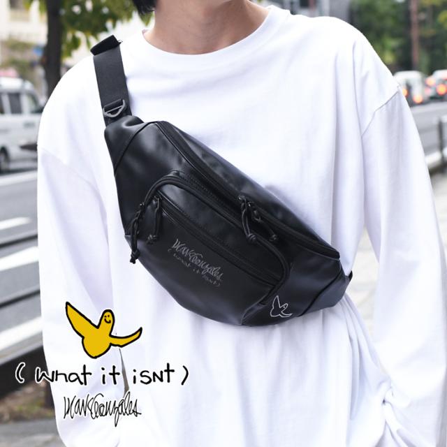 新作 ART BY MARK GONZALES マークゴンザレス フェイクレザー ボディバッグ メンズ かっこいい 大容量 大きめ ウエストバッグ ショルダーバッグ 斜めがけ 軽量 フェイクレザー おしゃれの通販は 6,078円