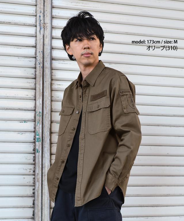 新作 AVIREX アヴィレックス ベーシック ファティーグシャツ 長袖 メンズ トップス アウター ジャケット カジュアルシャツ ミリタリー シャツ 秋冬 おしゃれ シンプル かっこいい ブランド 大人 定番 上着_8