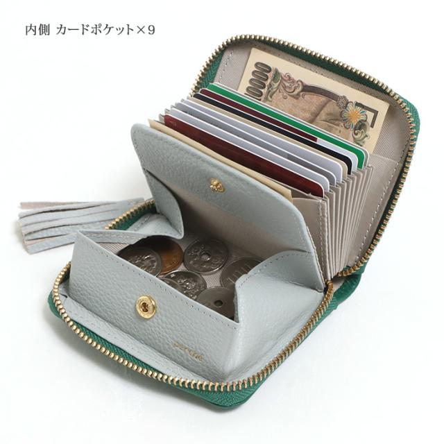 新作 perche ペルケ ドット柄 ジャバラカードウォレット レディース 財布 ウォレット 本革 ファスナー おしゃれ かわいい カード入れ 小銭入れ お札 通す ブランド メタリック ゴールド シルバー 水玉 黒 新作 perche ペルケ ドット柄 ジャバラカードウォレット レディース