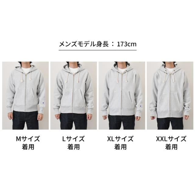 新作 Champion チャンピオン リバースウィーブ ジップ フーデッド スウェットシャツ C3-Y134 ジップパーカー メンズ 大きいサイズ ブランド スウェットパーカー 裏起毛 暖かい 厚手 11.5oz