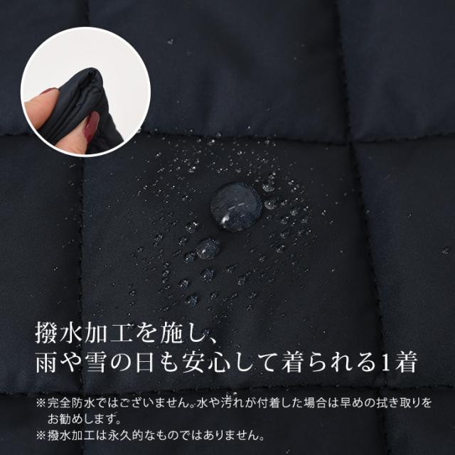 新作 ポケット付き中綿ゴールドボタンパイピングノーカラーキルティングコート レディース 秋冬 春 長袖 薄手 前開き アウター あったか 防寒 暖かい 寒さ対策 軽い 軽量 羽織り 上着 カジュアル 通勤 通学_9