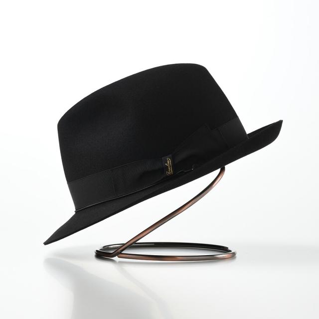 大きなサイズ！　Borsalino ラビットファー　中折れ　フェルトハット　59 大きなサイズ！ Borsalino ラビットファー 中折れ フェルト