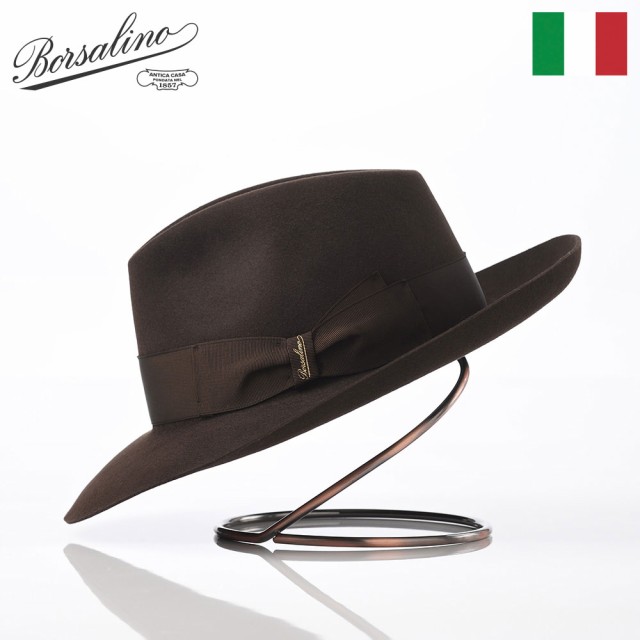 Borsalino ボルサリーノ 中折れハット フェルト帽 つば広 秋 冬 メンズ レディース 中折れ帽 フェドラ 紳士帽 大きいサイズ フォーマル