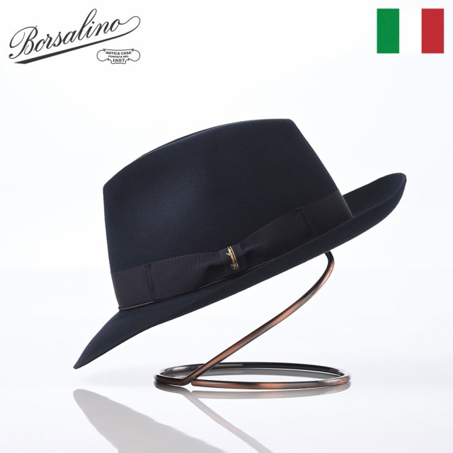 Borsalino ボルサリーノ 中折れハット ビーバーフェルト帽 秋 冬 メンズ レディース 中折れ帽 フェドラ 紳士帽 大きいサイズ フォーマル