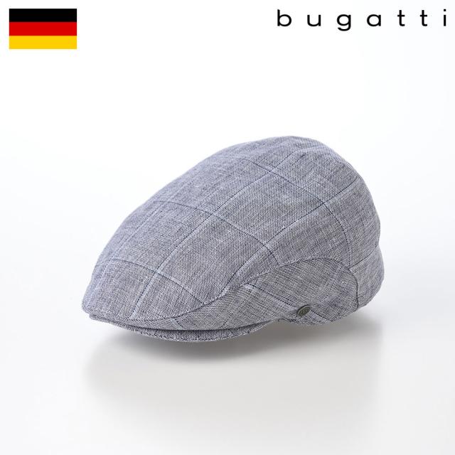 bugatti ハンチング帽 帽子 父の日 キャップ CAP 鳥打帽 メンズ レディース 春 夏 大きいサイズ ドイツブランド カジュアル おしゃれ ファッション小物 紫外線対策 熱中症 ブガッティ Linen Mix Hunting（リネンミックスハンチング） 629117 ブルーの通販は 11,286円