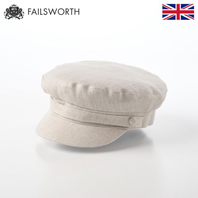 Failsworth マリンキャップ キャスケット帽 メンズ レディース 春 夏 麻素材 帽子 キャップ CAP 大きいサイズ カジュアル おしゃれ イギリス ブランド フェイルスワース Irish Linen Mariner（アイリッシュリネン マリナー）ナチュラルの通販は 8,140円
