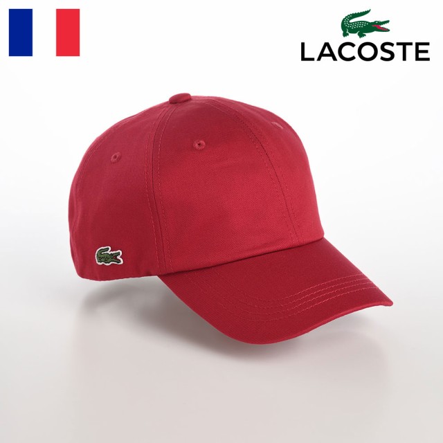LACOSTE ラコステ 帽子 キャップ CAP 春 夏 秋 冬 メンズ レディース ベースボールキャップ 野球帽 カジュアル シンプル ワニロゴ  スポーツ ユニセックス オールシーズン フランスブランド COTTON TWILL CAP（コットンツイルキャップ） L1229 レッド 6,545円