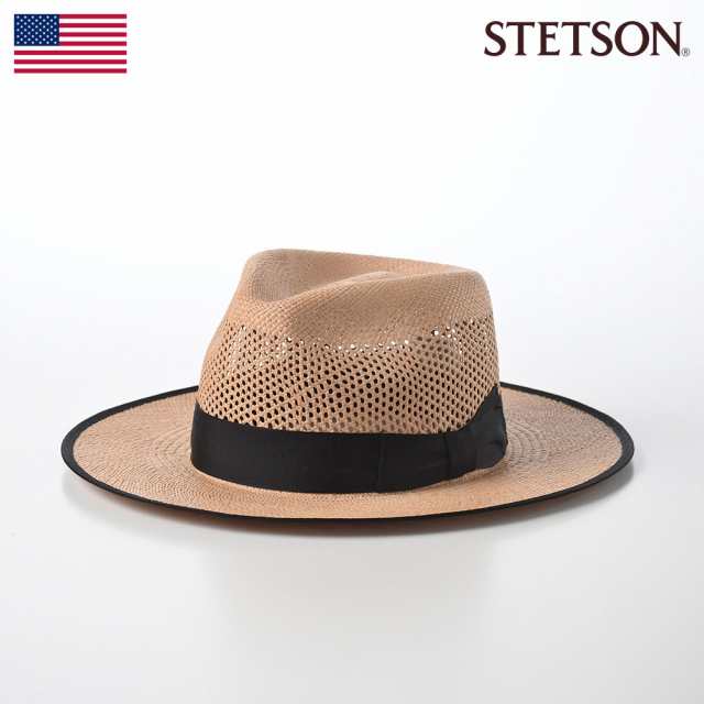 STETSON パナマハット パナマ帽 中折れハット メンズ 帽子 本パナマ 春 夏 おしゃれ アメリカブランド ステットソン FLAT LACE PANAMA（