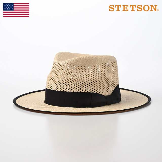 STETSON パナマ帽子 パナマハット メンズ 中折れハット 春 夏 透かし編み 涼しい つば広 サイズ調整 アメリカブランド 送料無料 ギフト