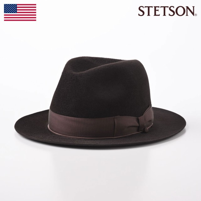 STETSON 中折れハット ラビットフェルト 帽子 メンズ 紳士帽 カジュアル フォーマル ブランド ステットソン MANHATTAN（マンハッタン）SE