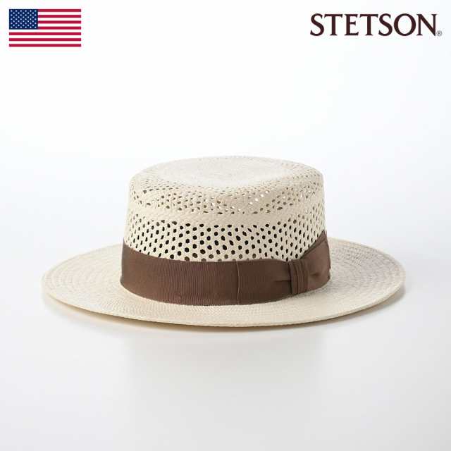 STETSON ステットソン カンカン帽 パナマ帽 パナマハット ポークパイハット メンズ レディース 帽子 本パナマ 春 夏 ブランド FLAT  LACE カンカン帽