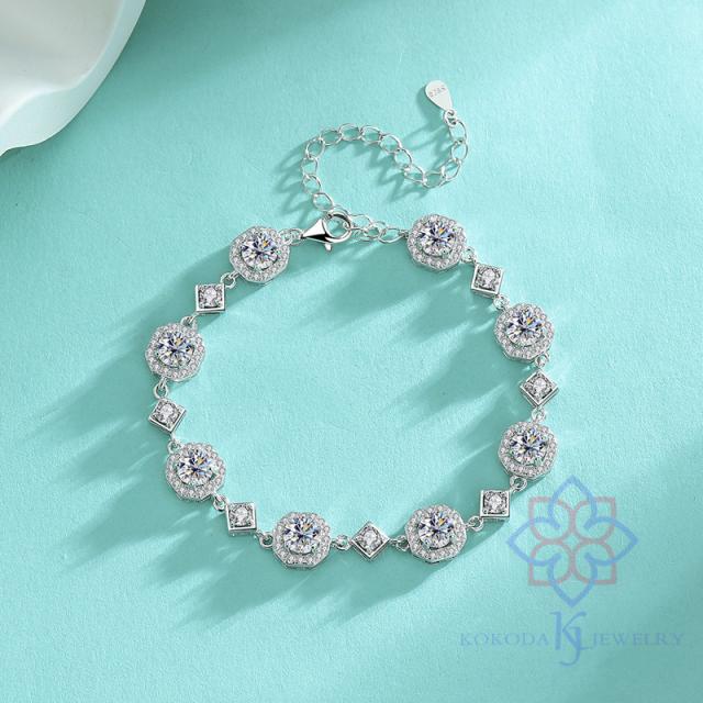 4ct プレスレット モアサナイト レディース シルバー925 ギフト プレゼント キラキラ プラチナ 誕生日 ブレスレット 高品質 アクセサリー ジュエリー jewelry イエロー レッド オーロラ グリーン ブラック 腕輪 おしゃれ かわいい 四角