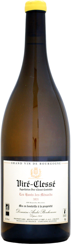 【クール配送】【マグナム瓶】アンドレ・ボノーム ヴィレ・クレッセ レ・オー・デ・メナール [2021]1500ml (白ワイン)