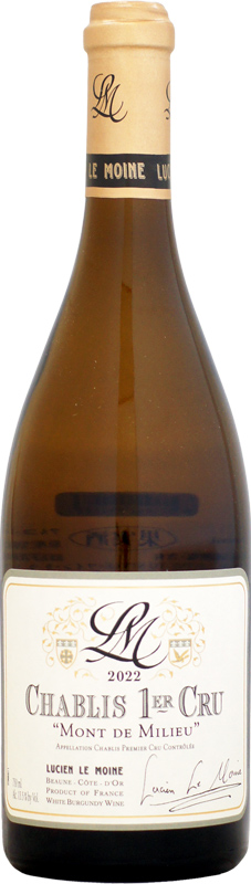 ルシアン・ル・モワンヌ シャブリ 1er モン・ド・ミリュー [2022]750ml (白ワイン)