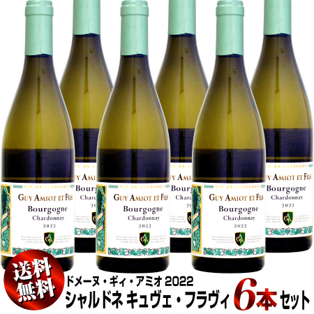 【クール送料無料】6本セット ドメーヌ・ギィ・アミオ ブルゴーニュ・シャルドネ キュヴェ・フラヴィ [2022]750ml (白ワイン)