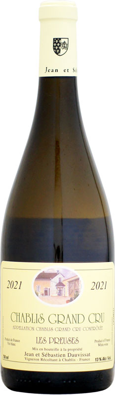 【クール配送】ジャン・エ・セバスチャン・ドーヴィサ シャブリ グラン・クリュ レ・プルーズ [2021]750ml (白ワイン)