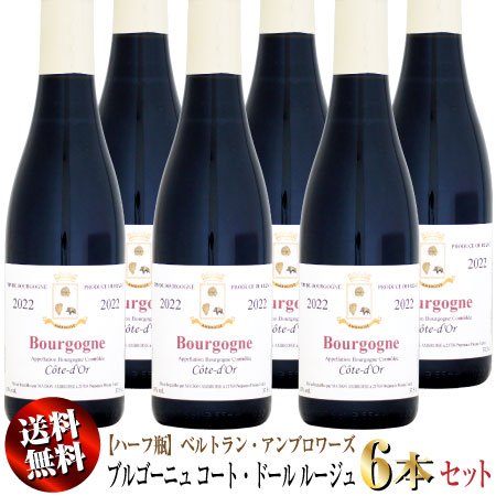 【クール送料無料】6本セット 【ハーフ瓶】ベルトラン・アンブロワーズ ブルゴーニュ コート・ドール ルージュ [2022]375ml (赤ワイン)