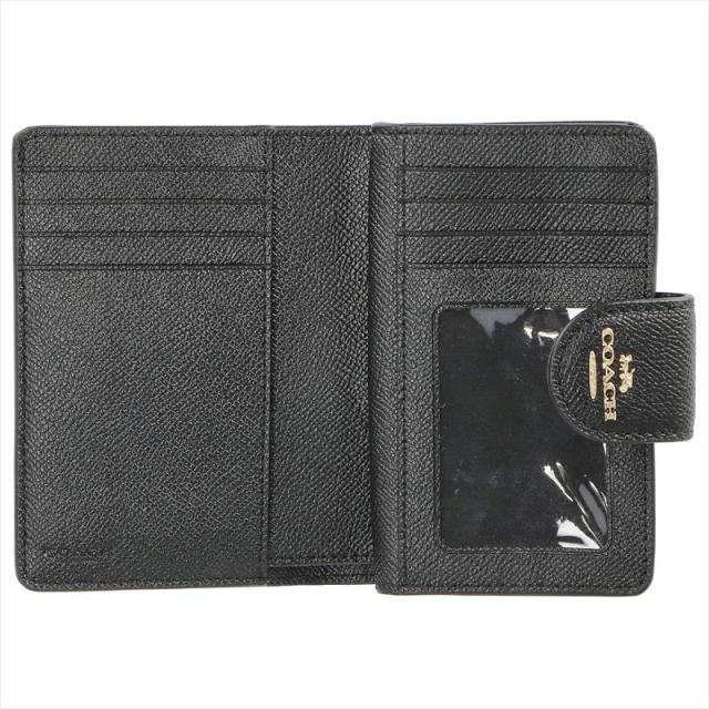 コーチ COACH 二つ折財布 6390 BLACK（コーチ COACH 財布 二