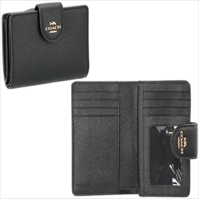 コーチ COACH 二つ折財布 6390 BLACK（コーチ COACH 財布 二