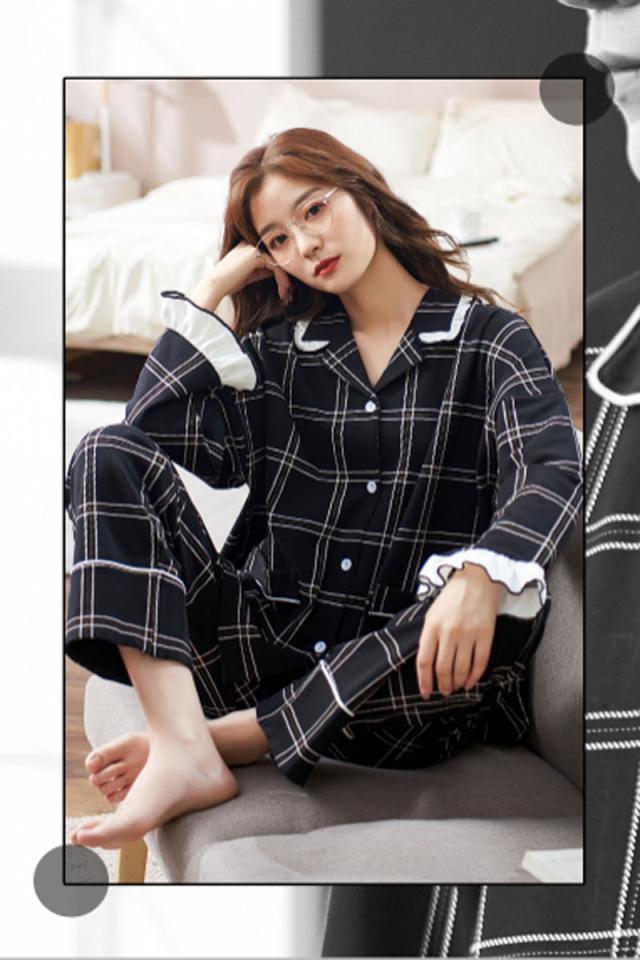 【ペア価格】 ペアルック パジャマ レディース メンズ 春秋 長袖 上下セット パンツセット カップル 寝巻き 寝間着 お揃い スウェット プレゼント ハネムーン ファッション プレゼント チェック柄