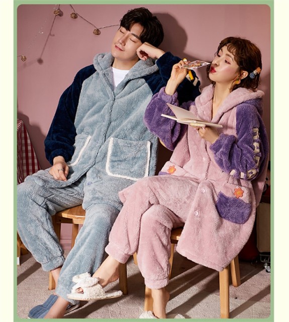 ペアパジャマ ルームウェア モコモコ ウサギみみ パジャマ 可愛い 裏