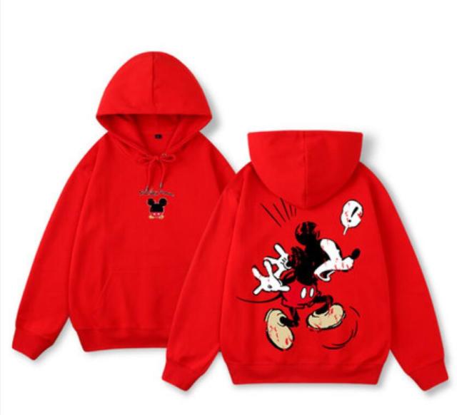 ディズニーミッキー パーカー フード付き Disney レディース メンズ