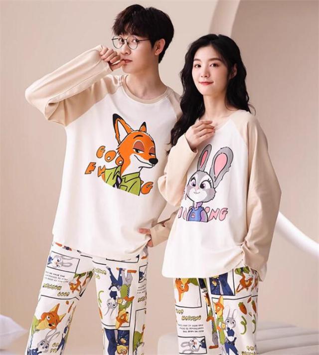 キャラクター ペアパジャマ ルームウェア ペアルック カップル パジャマ レデイース メンズ 寝巻き 男女セット 結婚祝い お揃い 部屋着