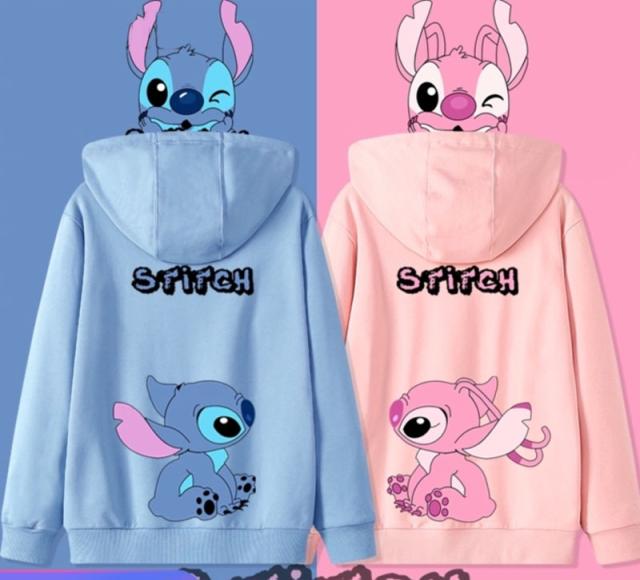 スティッチ パーカー プリント オーバーサイズスウェットパーカ