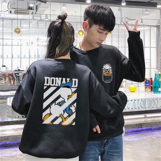 Duck パーカー Disney ペアルック カップル ドナルドダック トレーナー Duck パーカー Disney ペアルック カップル ドナルドダック トレーナー