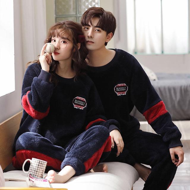 ペアパジャマ ルームウェア モコモコ ペアルック カップル パジャマ レデイース メンズ 寝巻き 上下セット お揃い パジャマ スウェット 厚手 6,128円