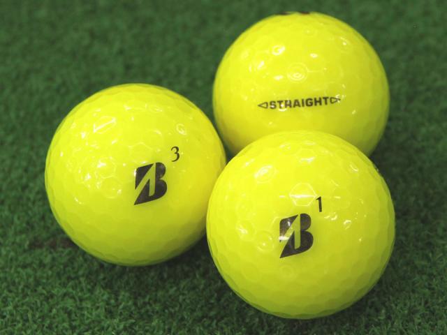 Aランク ブリヂストン BRIDGESTONE SUPER STRAIGHT イエロー 2019年モデル 30個 球手箱 ロストボールの通販は 6,100円