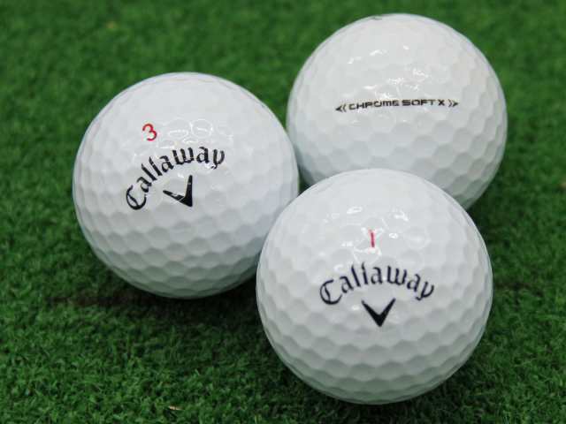 ABランク キャロウェイ Callaway CHROME SOFT X ホワイト 2020年モデル 20個 球手箱 ロストボールの通販は