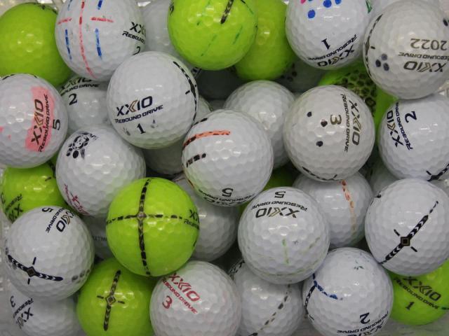 落書き ゼクシオ XXIO REBOUND DRIVE 2021年モデル シリーズ混合 50個 球手箱 ロストボール