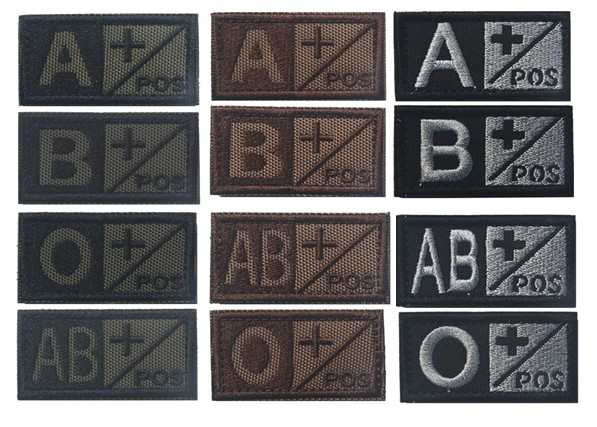 送料無料 タクティカルギア BLOOD TYPE PATCH 血液型パッチ