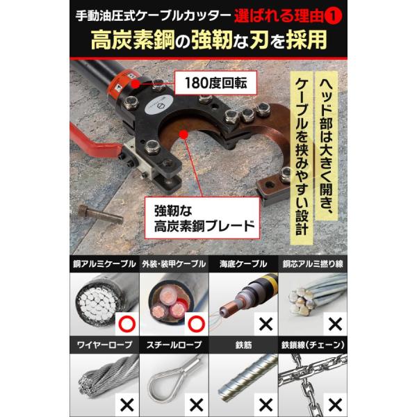 ケーブルカッター油圧式 Φ75mm 出力9トン アルミケーブル 銅線 ACSR 太物 切断機 装甲ケーブル 銅芯 専用ケース 説明書付きの通販は ケーブルカッター油圧式 Φ75mm 出力9トン アルミケーブル 銅線 ACSR 太物 切断機 装甲ケーブル 銅芯 専用ケース 説明書付きの通販は