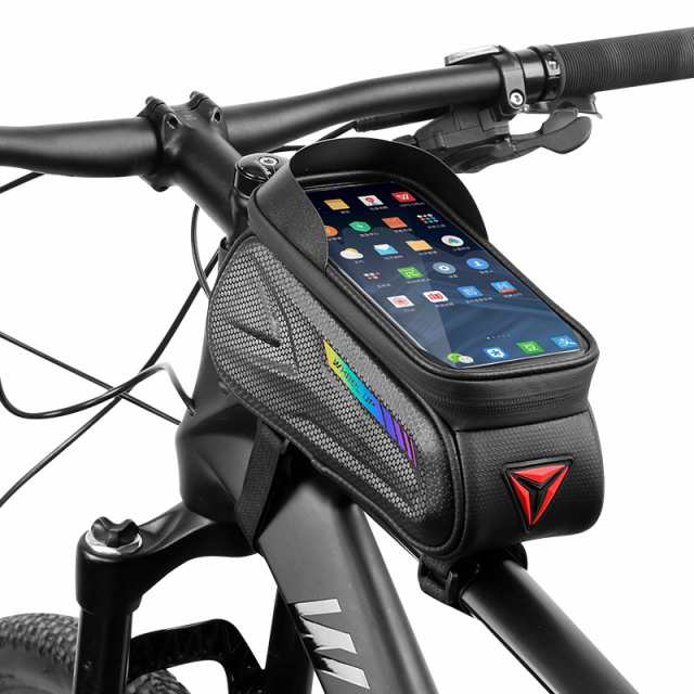 自転車バッグ トップチューブバック ハードケース フレームバッグ 取付