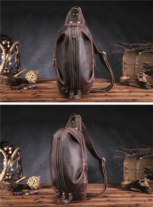 本革 ハンドメイド メンズ ボディバッグ クロスバッグ 牛革 革バッグ