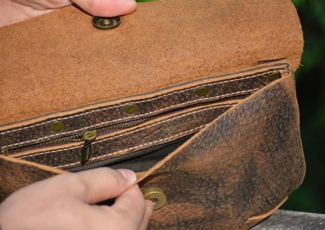 本革 ハンドメイド メンズ ミニバッグ クロスバッグ 牛革 革バッグ