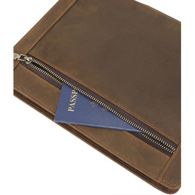 本革 iPadケース 11インチ ファスナー付き アイパッドカバー 多機能