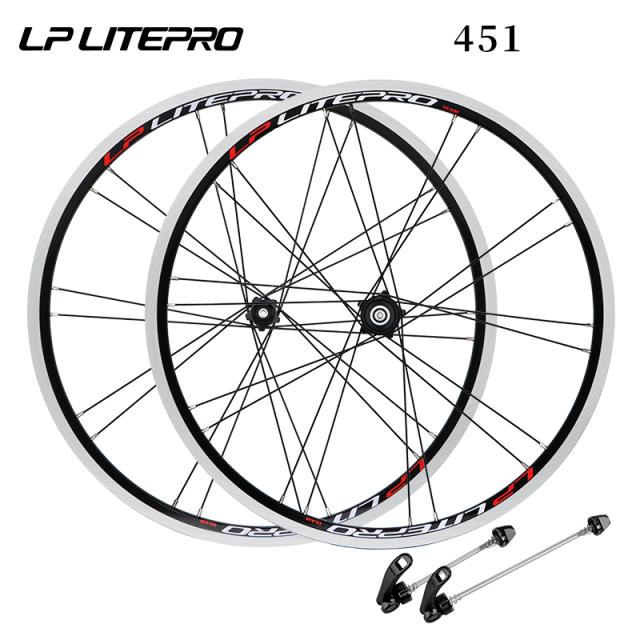 LP Litepro 406/451 完組ホイール 前後セット Vブレーキ 74/130