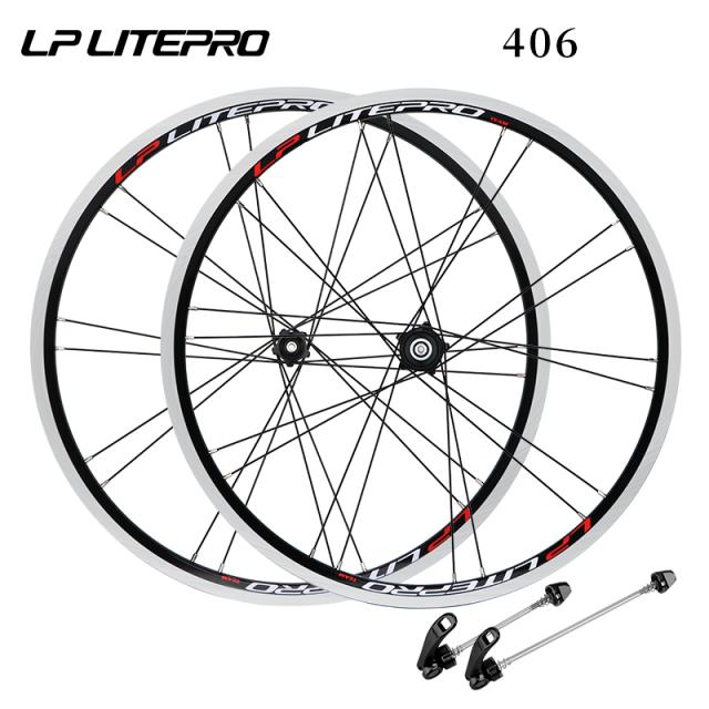 LP Litepro 406/451 完組ホイール 前後セット Vブレーキ 74/130