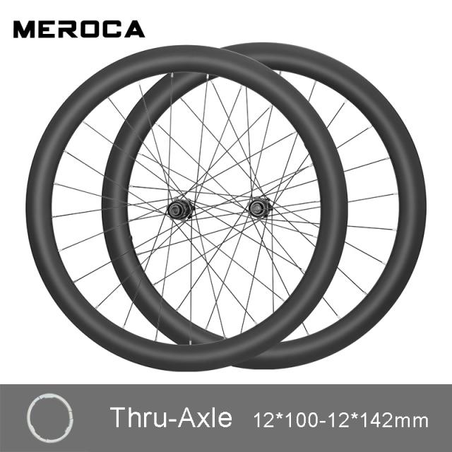 MEROCA カーボンホイール ロードバイク 700C 完組 前後セット ディスク