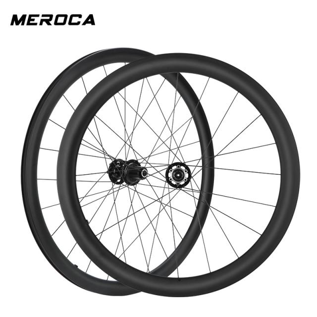 MEROCA カーボンホイール ロードバイク 700C 完組 前後セット ディスク
