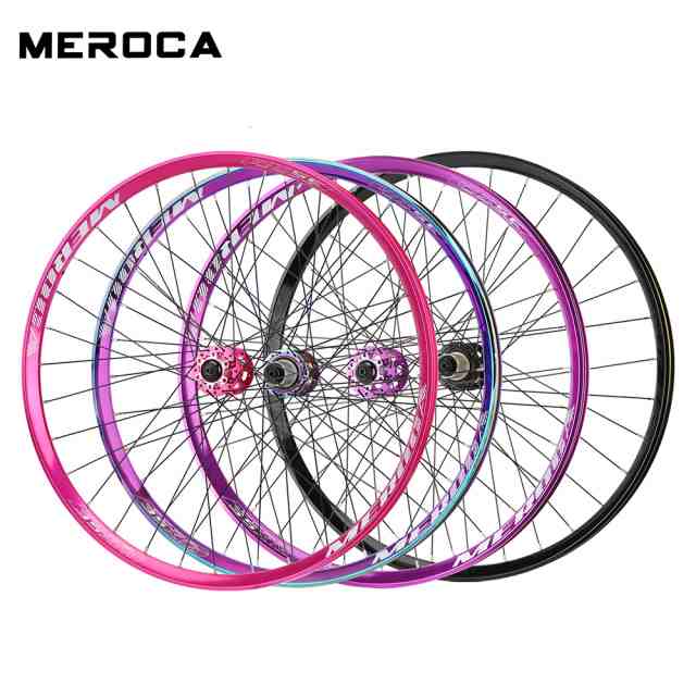 MEROCA クイックリリース 26/27.5インチ AM XC DJ MTBホイールセット 7/8/9/10/11S マウンテンバイクホイール 完組 マルチカラー 自転車