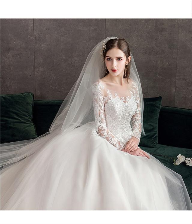 ウエディングドレス 結婚式 花嫁ドレス 披露宴 ロングドレス シンプル