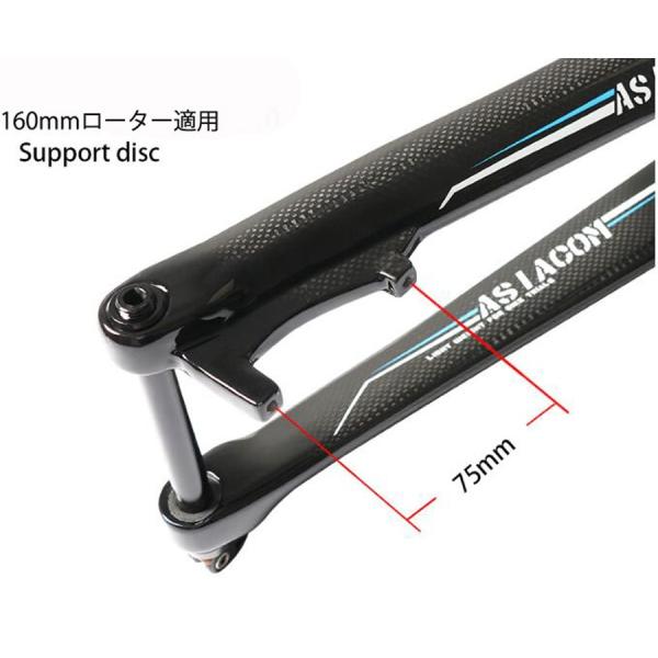 ASIACOM正規品 MTBフロントフォーク カーボンフォーク ディスク